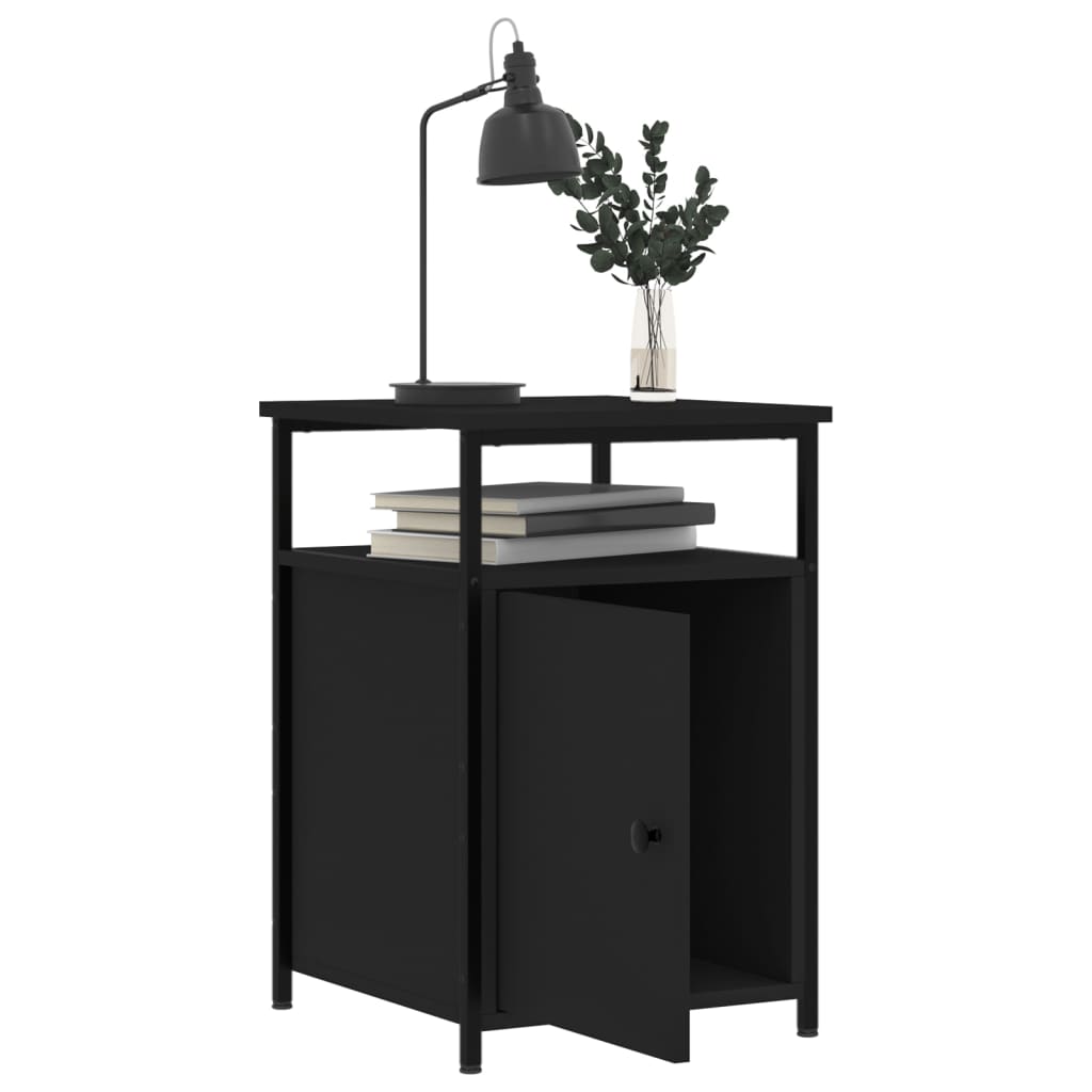 Bedside tables pc. 40x42x60 cm engineered wood - black, 2 - number 5.