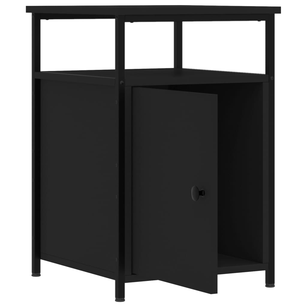 Bedside tables pc. 40x42x60 cm engineered wood - black, 2 - number 6.