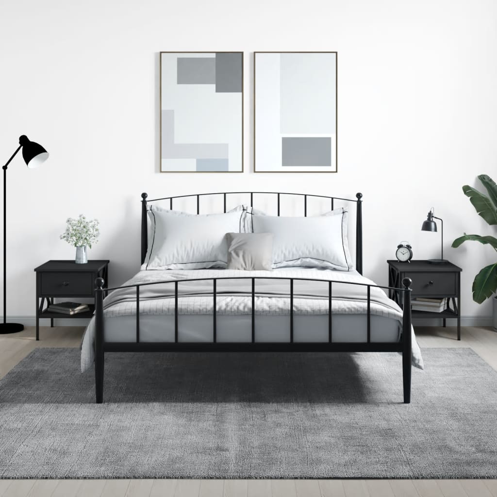 Sengeborde stk. 40x42x45 cm konstrueret træ - sort, 2 - number 1.