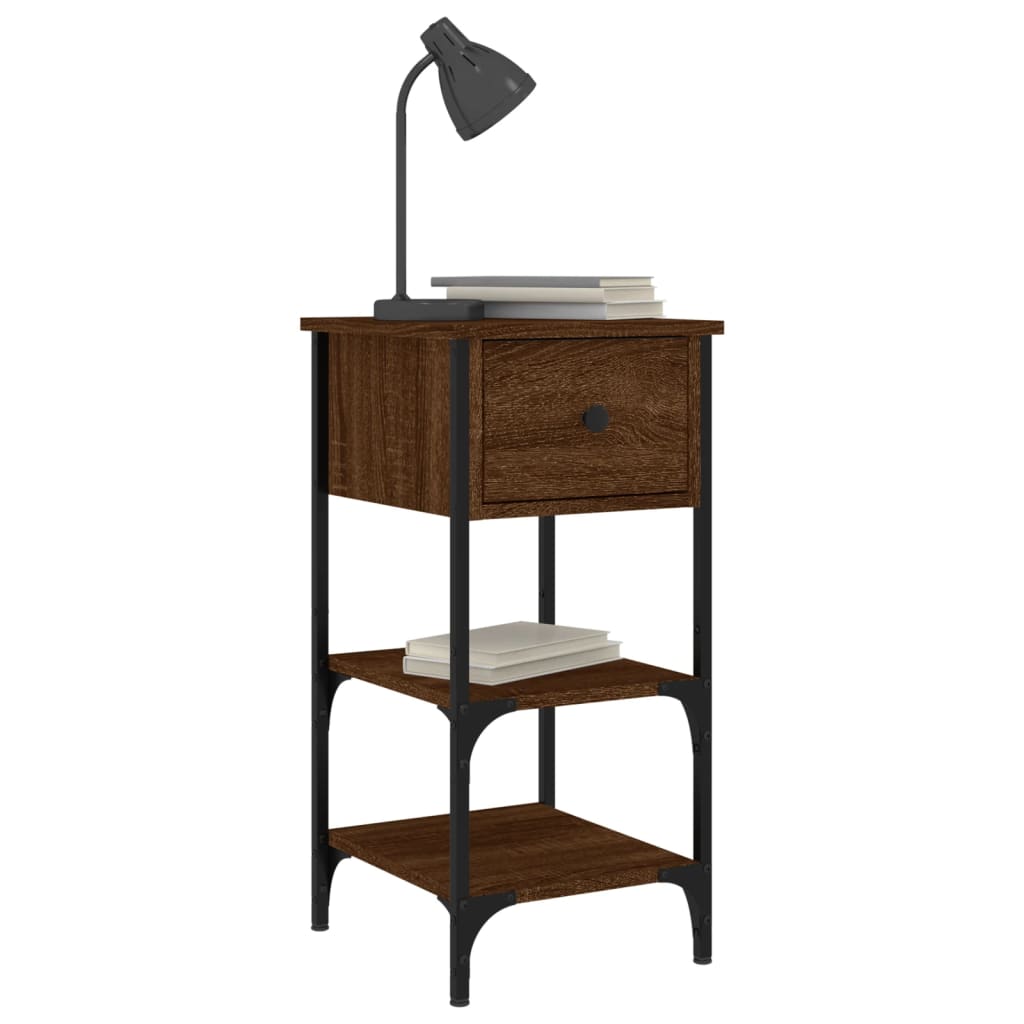 Sengeborde stk. 34x36x70 cm brun egetræsfarve - brun eg, 2-4 - number 4.