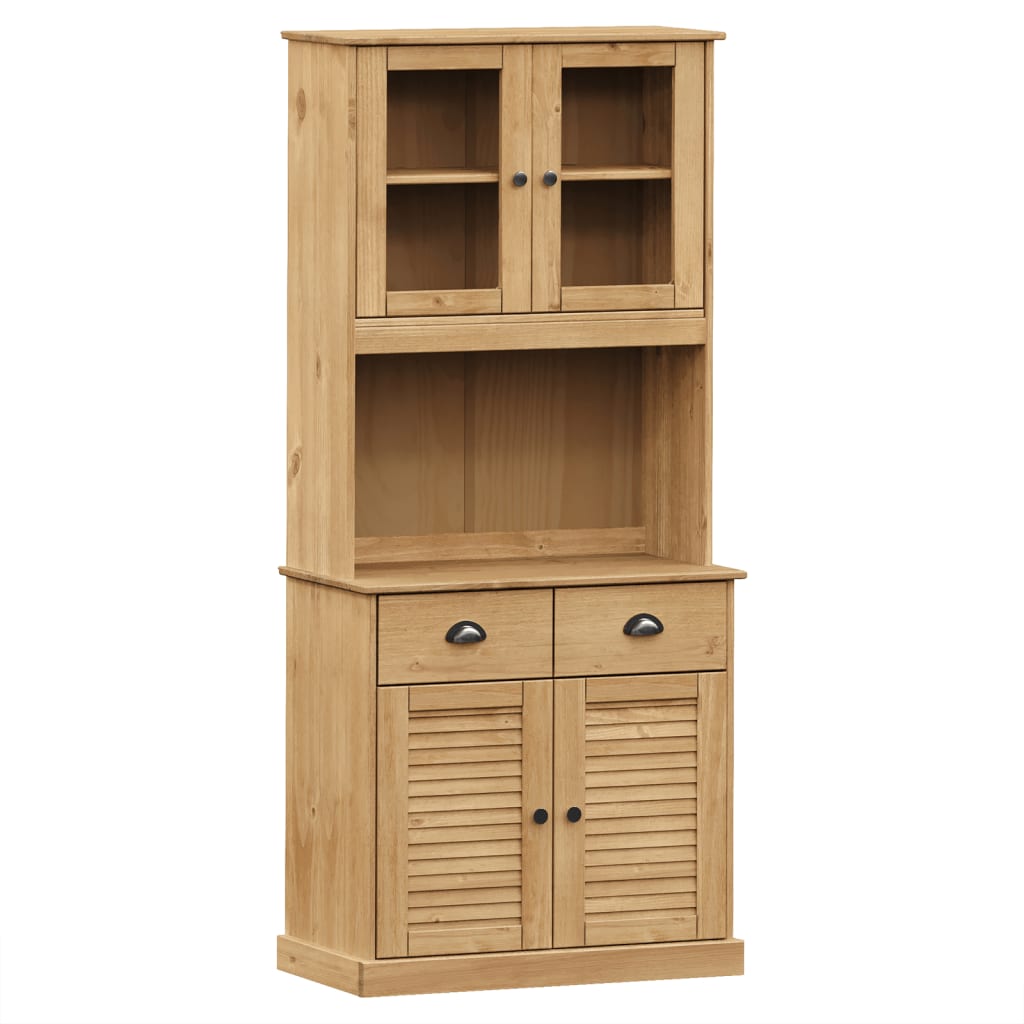 Side vigo 78x40x175 cm solid pine - brown, 1, with 2 doors - number 2.