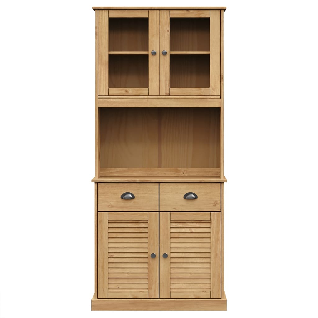 Side vigo 78x40x175 cm solid pine - brown, 1, with 2 doors - number 5.