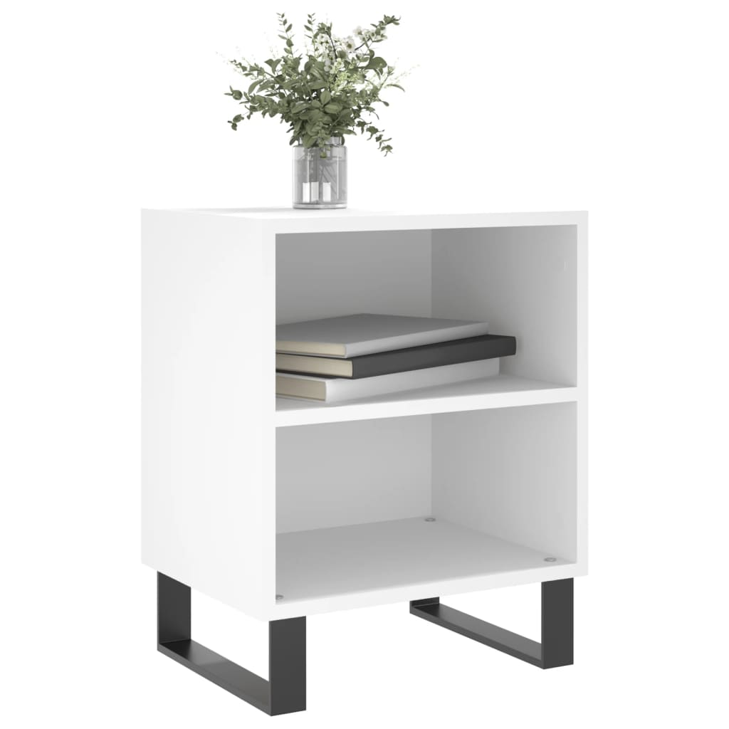 Sengebord 40x30x50 cm konstrueret træ - hvid, 1 - number 3.