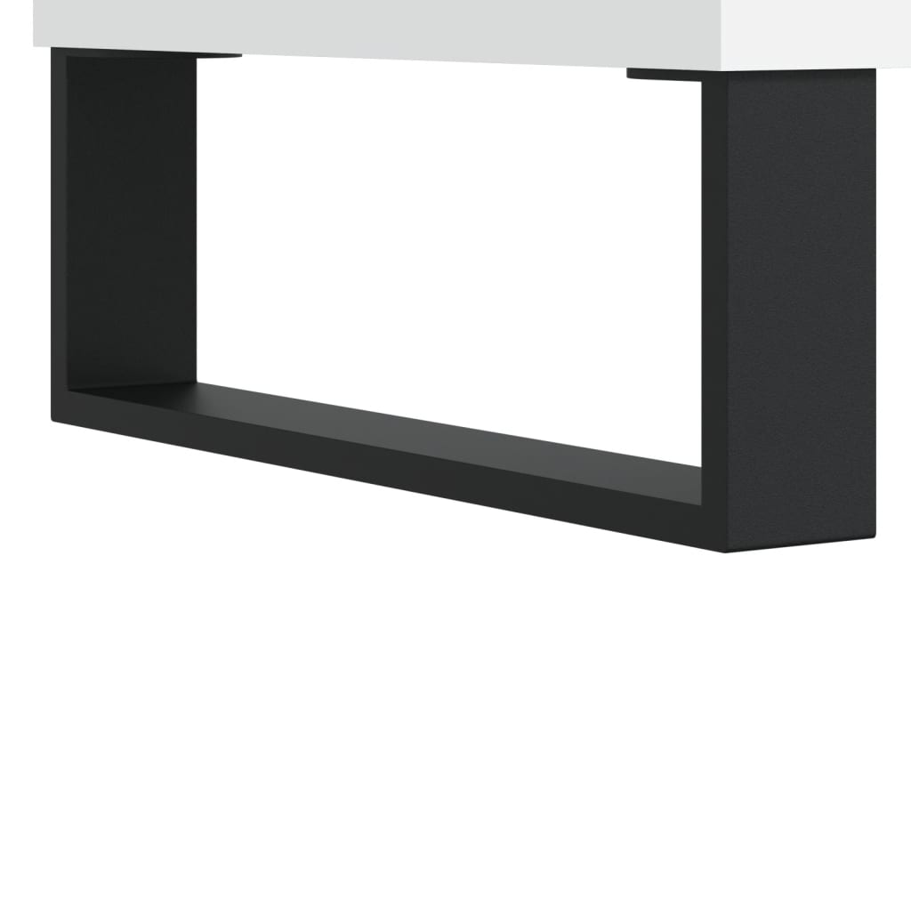 Stolik pod tv 104x35x50 cm drewno klejone - biały, 1 - number 9.