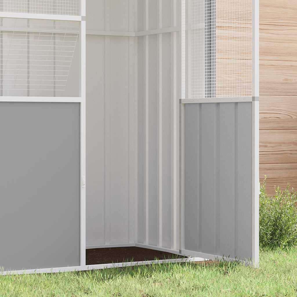 Cage à oiseaux en acier galvanisé - gris, 215 x 78 x 200 cm - number 4.