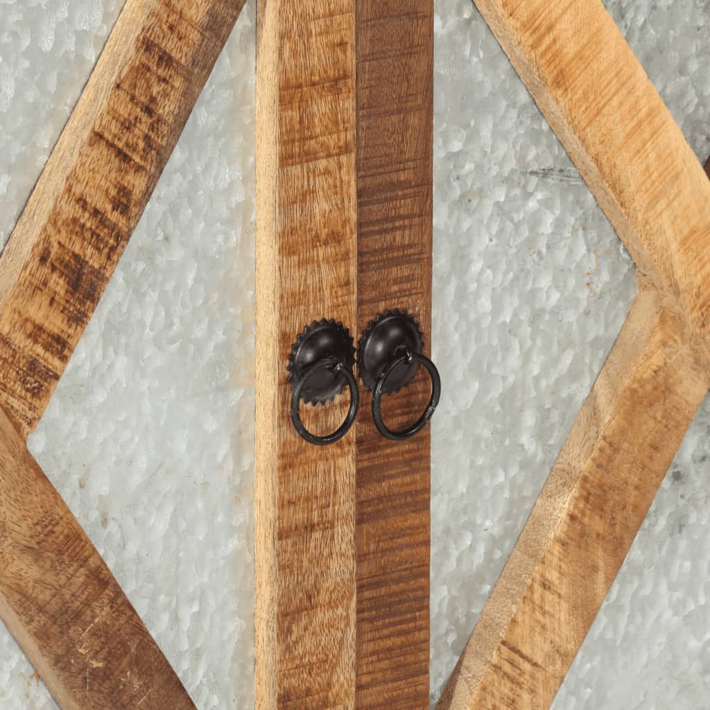 Skænk 80x30x71 cm massivt ru mangotræ og metal - number 7.