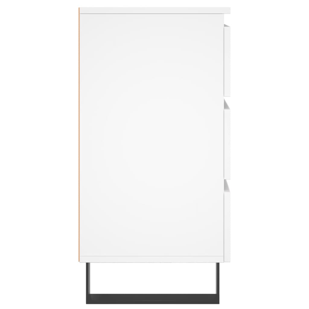 Sengeborde stk. 40x35x69 cm konstrueret træ - hvid, 2 - number 7.