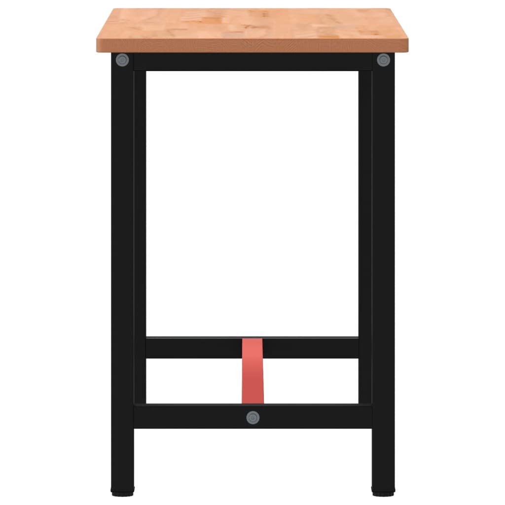 Arbejdsbænk 115x55x81,5 cm massivt bøgetræ og metal - number 4.