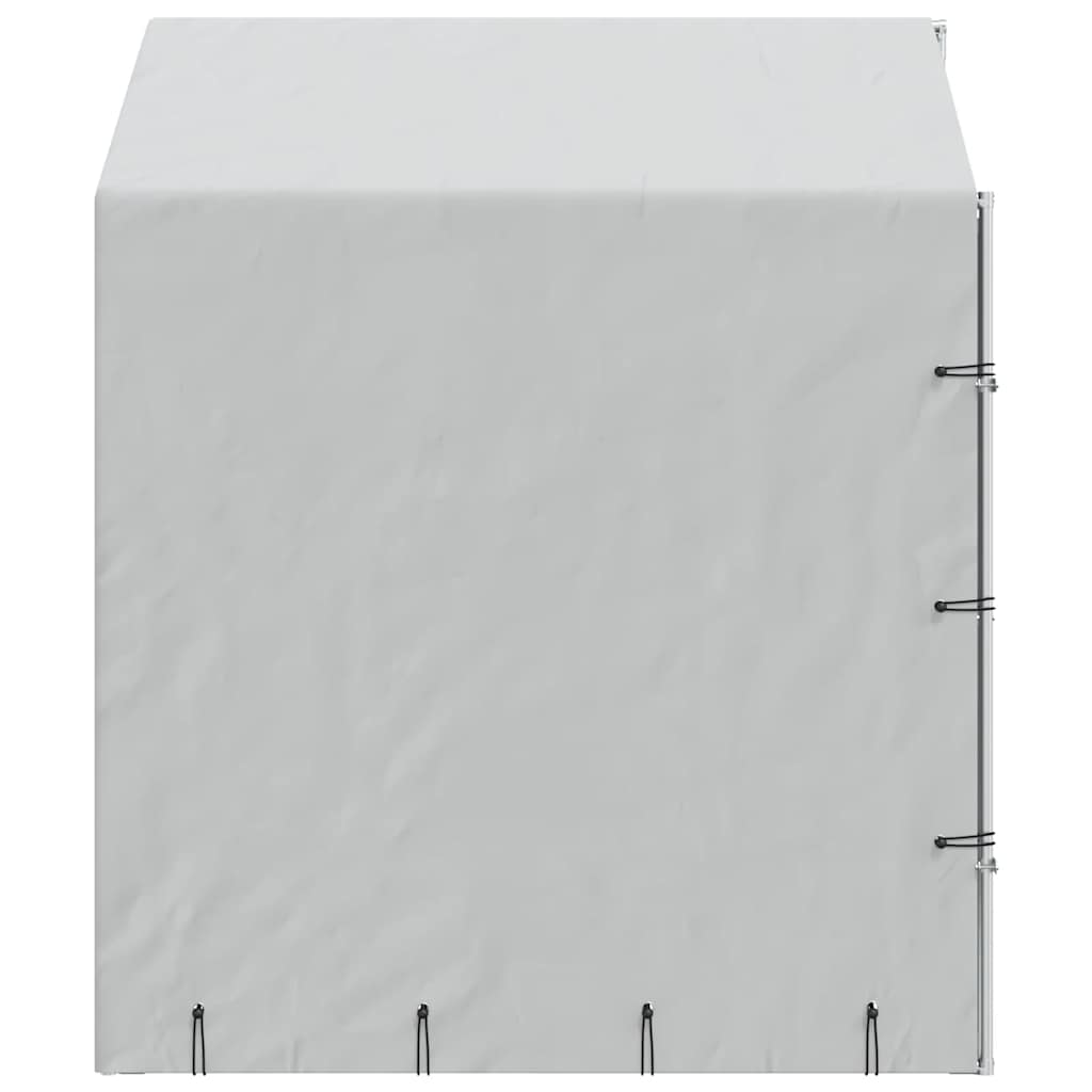 Niche pour chien d'extérieur avec toit 2x2x2,5 m en acier galvanisé argent - number 5.