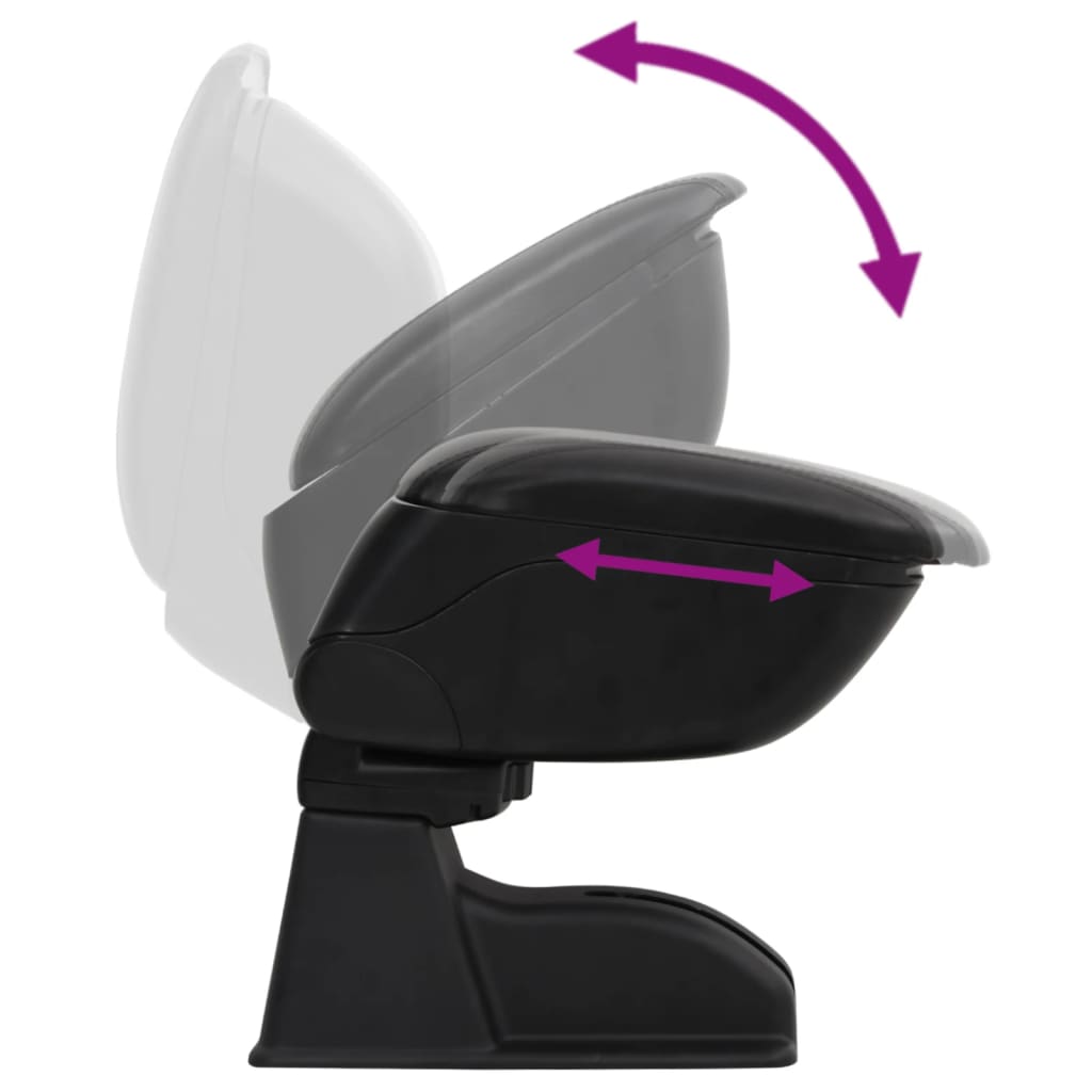 Armlæn til bil 12x29x(32-46) cm abs sort - number 7.