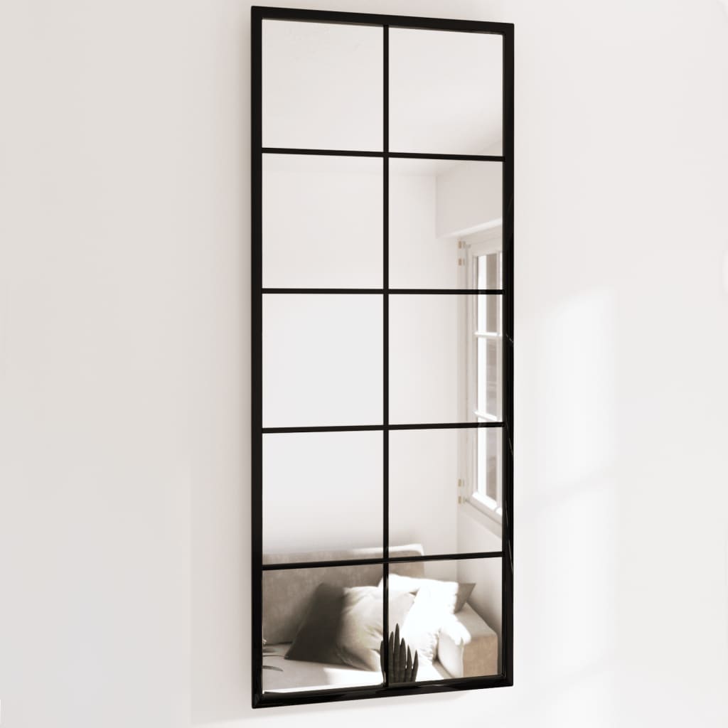 Wall mirror 2 pcs. 100x40 cm metal black - number 1.