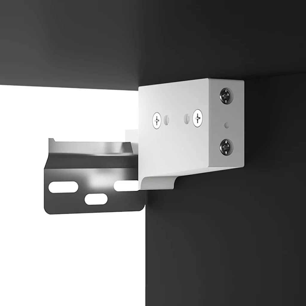 Spejlskab med led-lys 70x16,5x60 cm - sort, 1 - number 12.