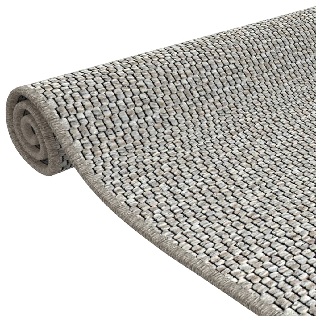 Le tapis fonctionne sisallook - gray-brown, 50 x 100 cm - number 5.