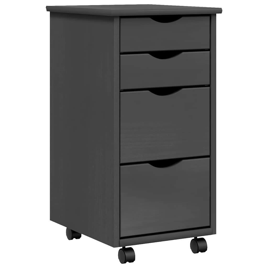 Skuffeskab moss massivt fyrretræ - grå, ooo 2, 1, x - number 2.