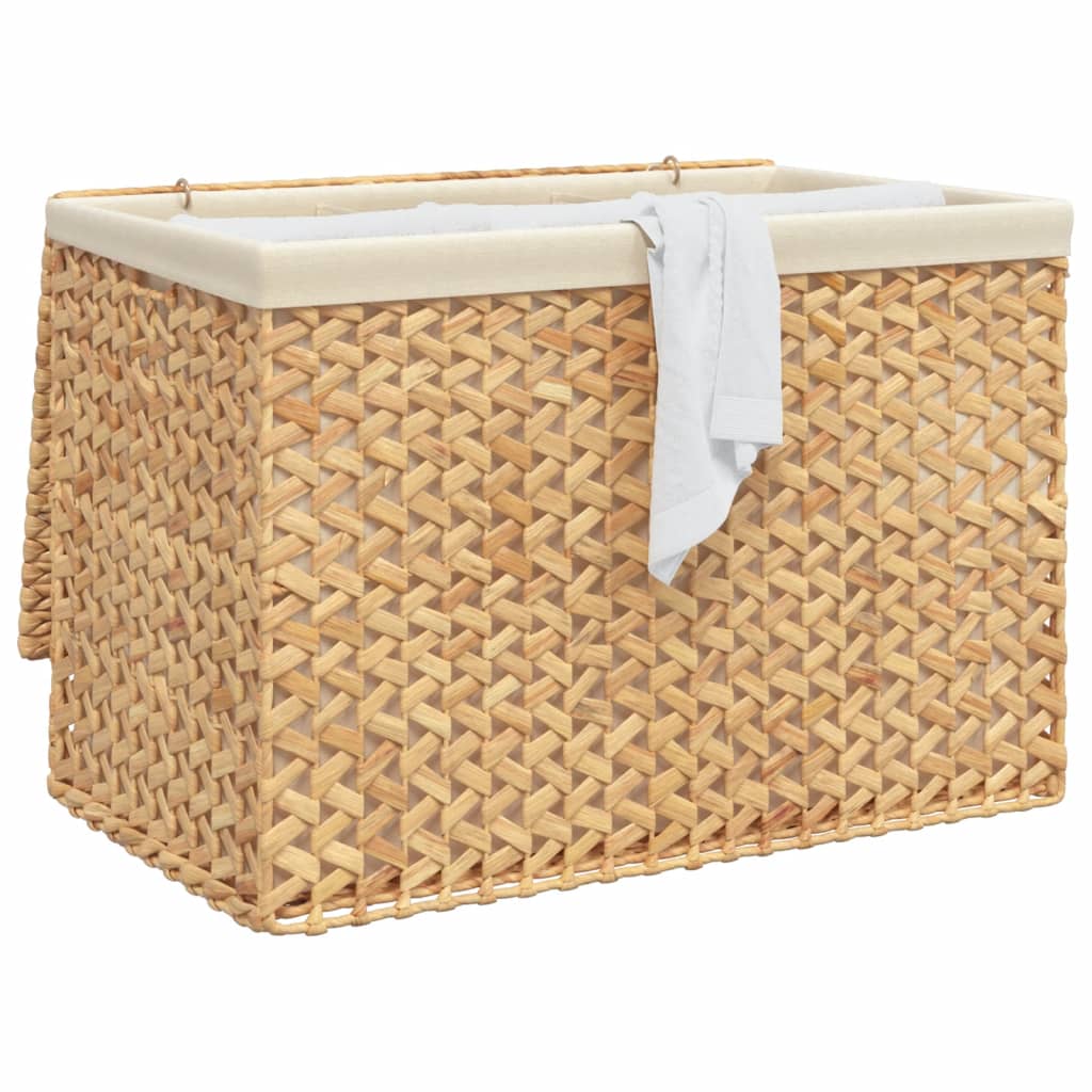 Laundry basket with 3 compartments 75x42.5x52 cm water hyacinth - number 3.