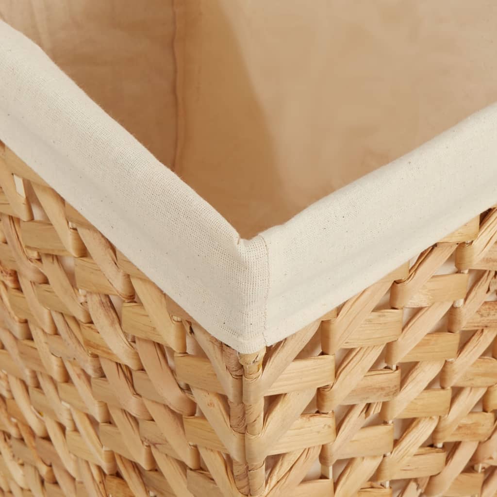 Laundry basket with 3 compartments 75x42.5x52 cm water hyacinth - number 8.