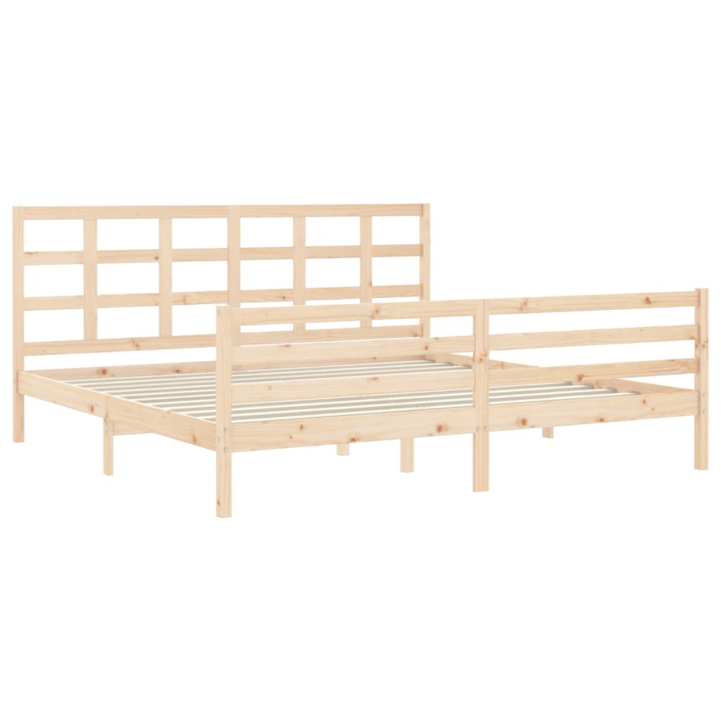 Bed frame with bed vogl solid wood - natural color, 200 x 200 cm, ooo 24 - number 5.