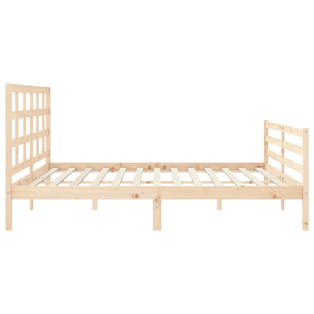 Bed frame with bed vogl solid wood - natural color, 200 x 200 cm, ooo 24 - number 7.