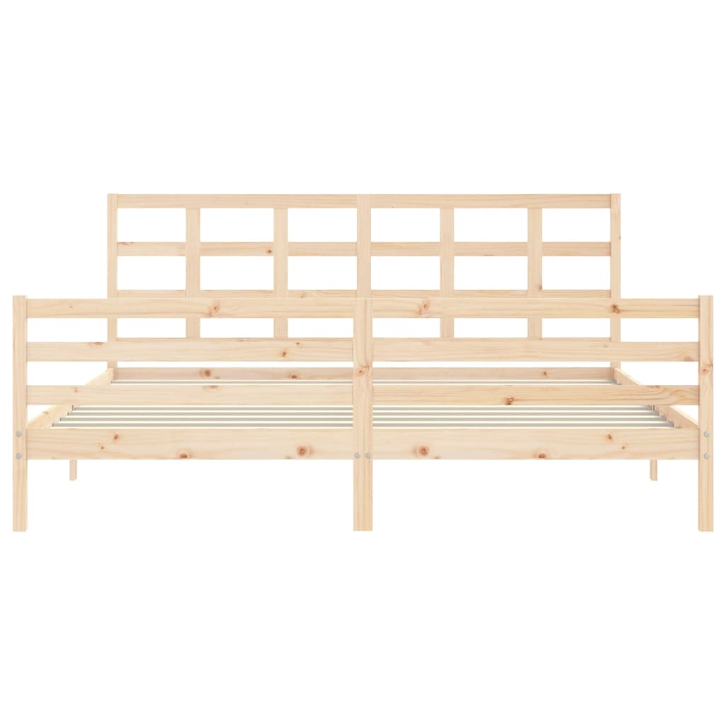 Bed frame with bed vogl solid wood - natural color, 200 x 200 cm, ooo 24 - number 6.