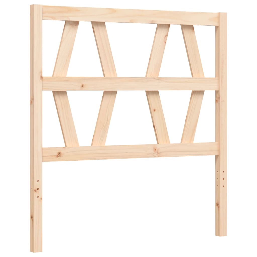 Cadre de lit avec table de chevet bois massif simple - couleur naturelle, 90 x 190 cm - number 9.