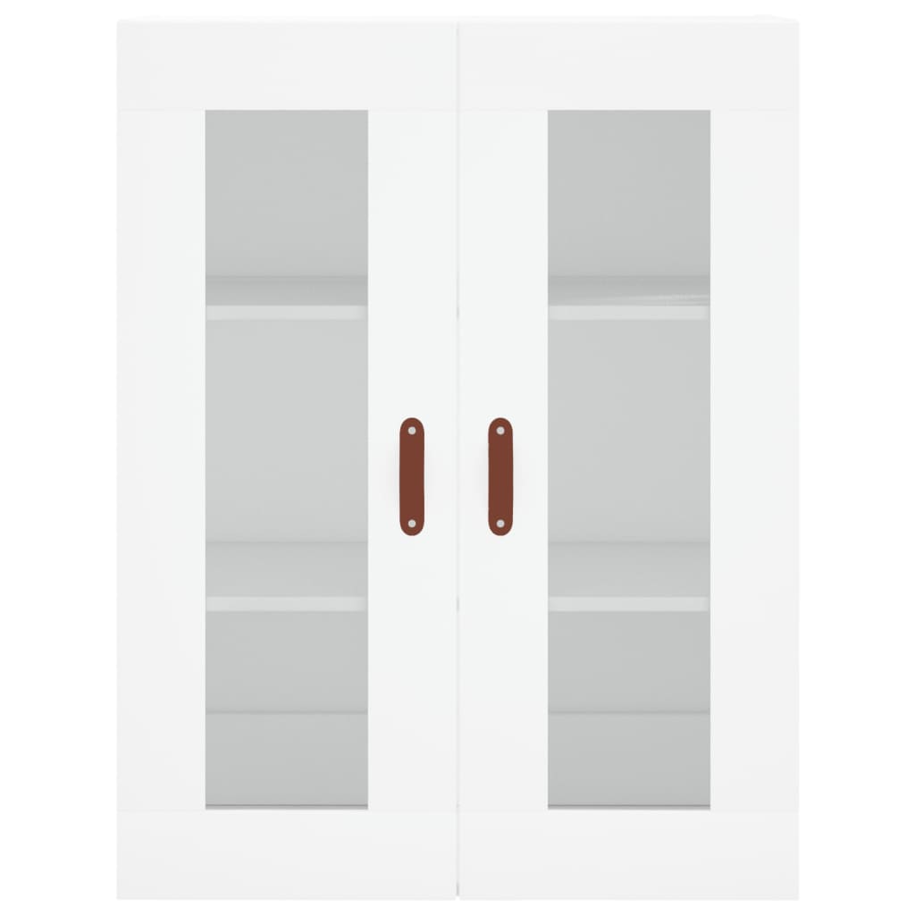 Veggskap pc -er. konstruert tre - hvitt, 2, skinn - number 6.