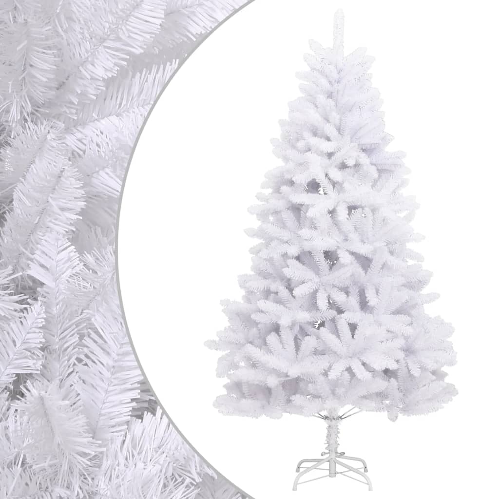Artificial christmas tree with christmas tree base hinged - white, 240 cm, 1, base - number 1.