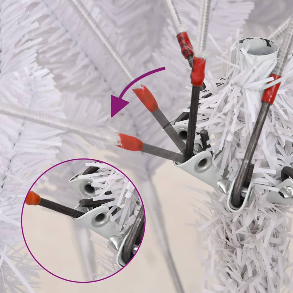 Artificial christmas tree with christmas tree base hinged - white, 240 cm, 1, base - number 3.