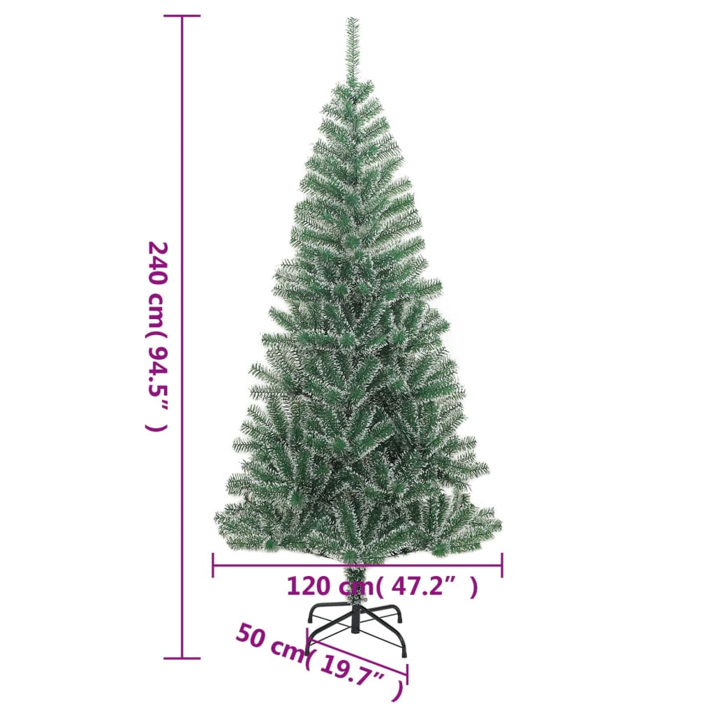 Sapin de noël artificiel avec neige verte - number 7.