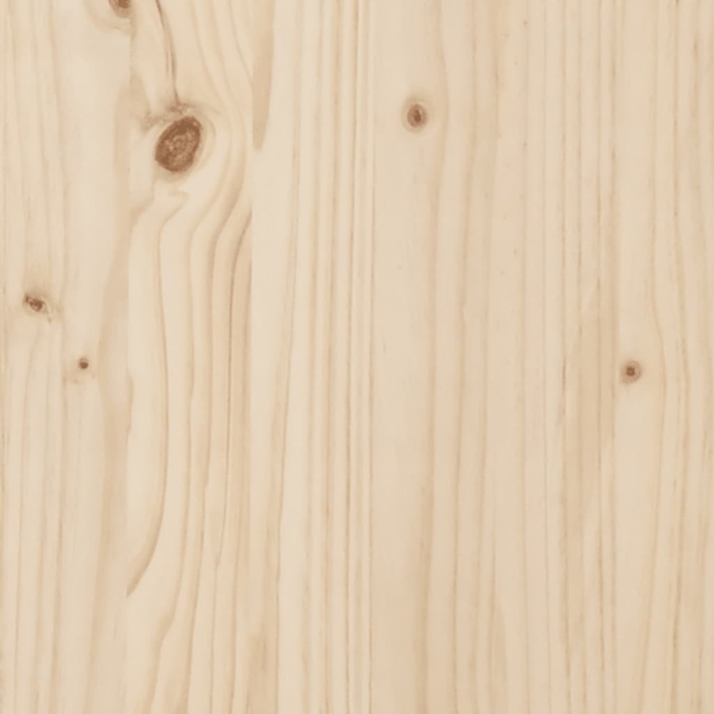 Sengeramme til juniorseng m. skuffer massivt fyr - naturfarvet, 80 x 200 cm - number 9.