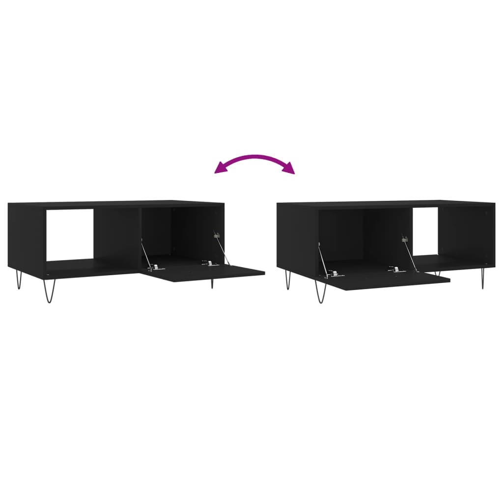 Stolik kawowy 90x50x40 cm drewno klejone - czarny, 1 - number 9.