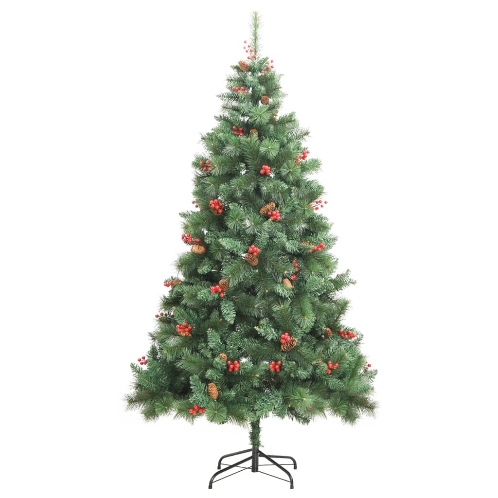 Artificial christmas tree with pine cones and berries hinged - 240 cm, 1, base - number 2.