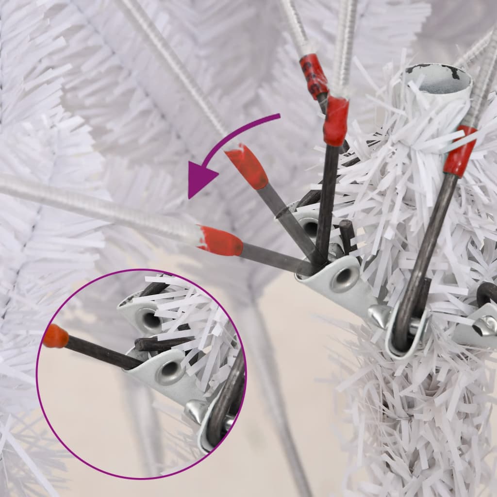 Artificial christmas tree with snow hinged - white, 180 cm, 1, base - number 3.