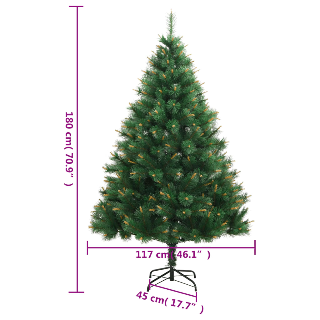 Artificial christmas tree with christmas tree base hinged - 180 cm, 1, base - number 9.