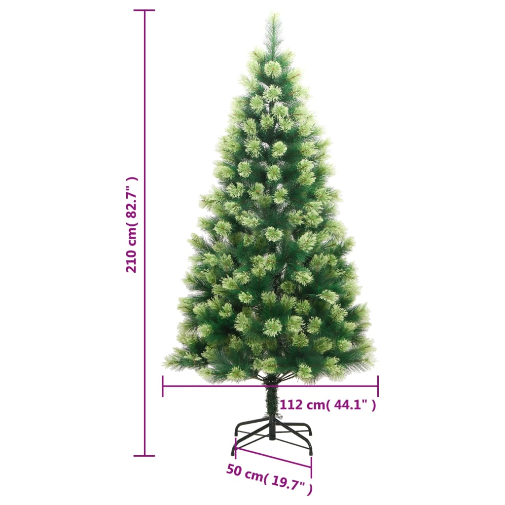 Artificial christmas tree with hinged christmas tree base - 210 cm, 1, base - number 9.