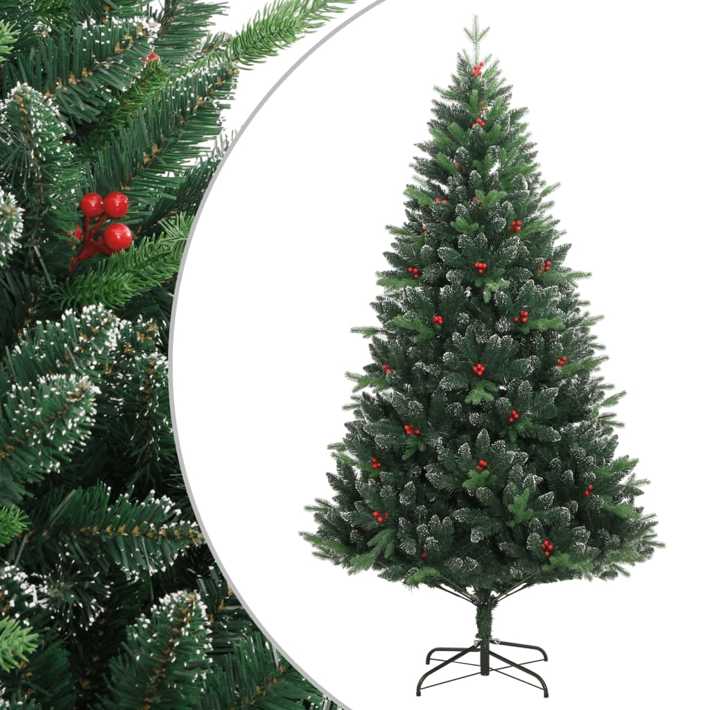 Artificial christmas tree with red berries hinged - 180 cm, 1, base - number 1.