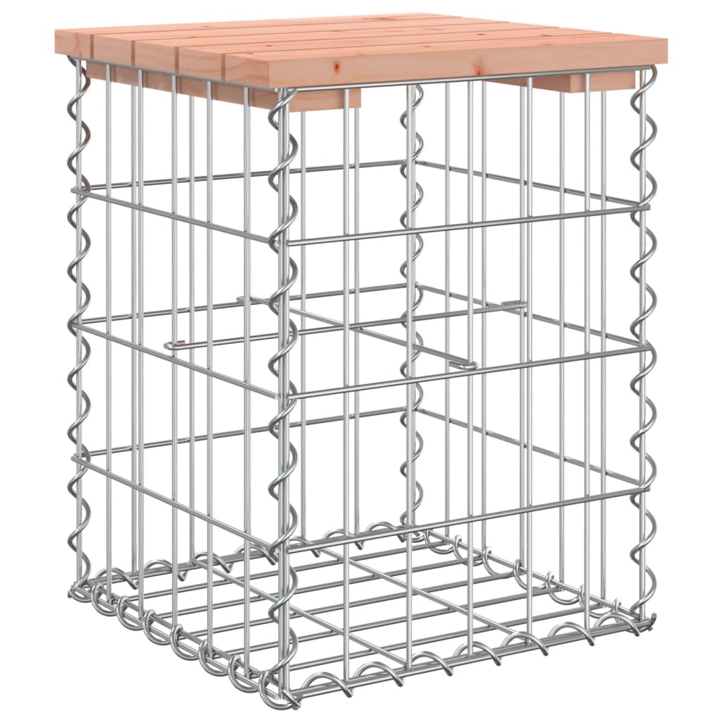 Havebænk med gabiondesign massivt douglasgran - douglasgran naturlig, 33 x 31 x 42 cm, 1, x - number 5.