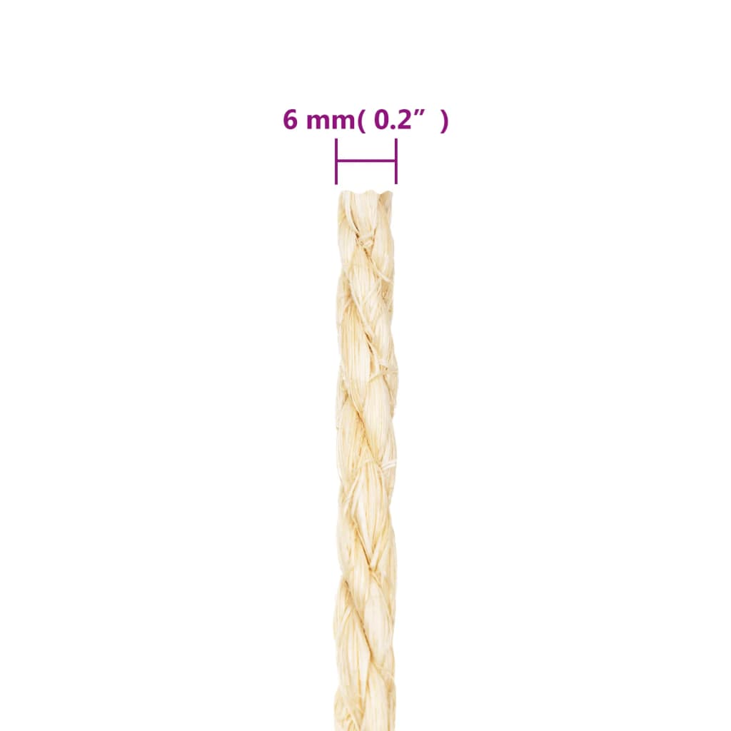 Reb 100 % sisal - 1, 25 m, 6 mm - number 4.