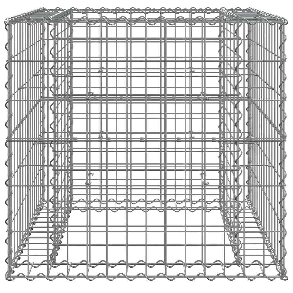 Gabion basket 70x70x65 cm galvanized iron silver - number 5.