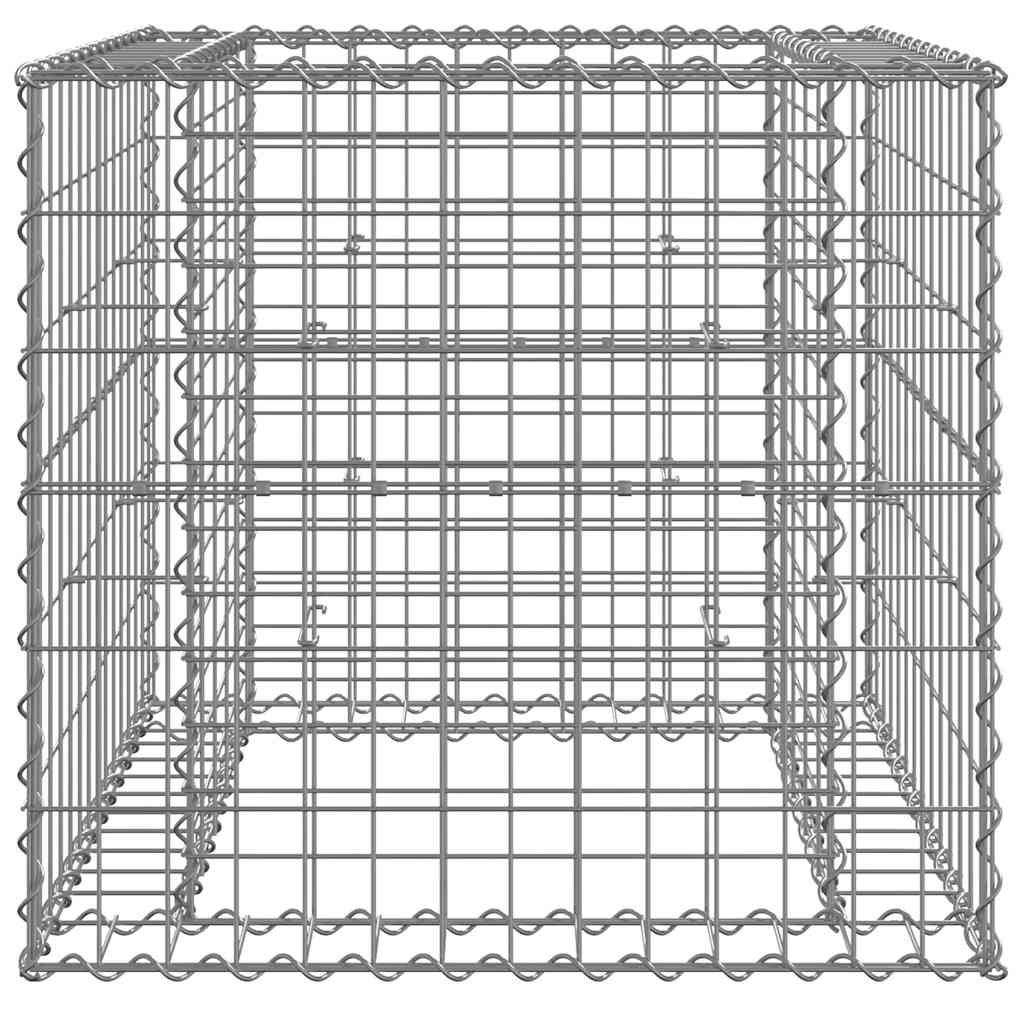 Gabion basket 70x70x65 cm galvanized iron silver - number 4.