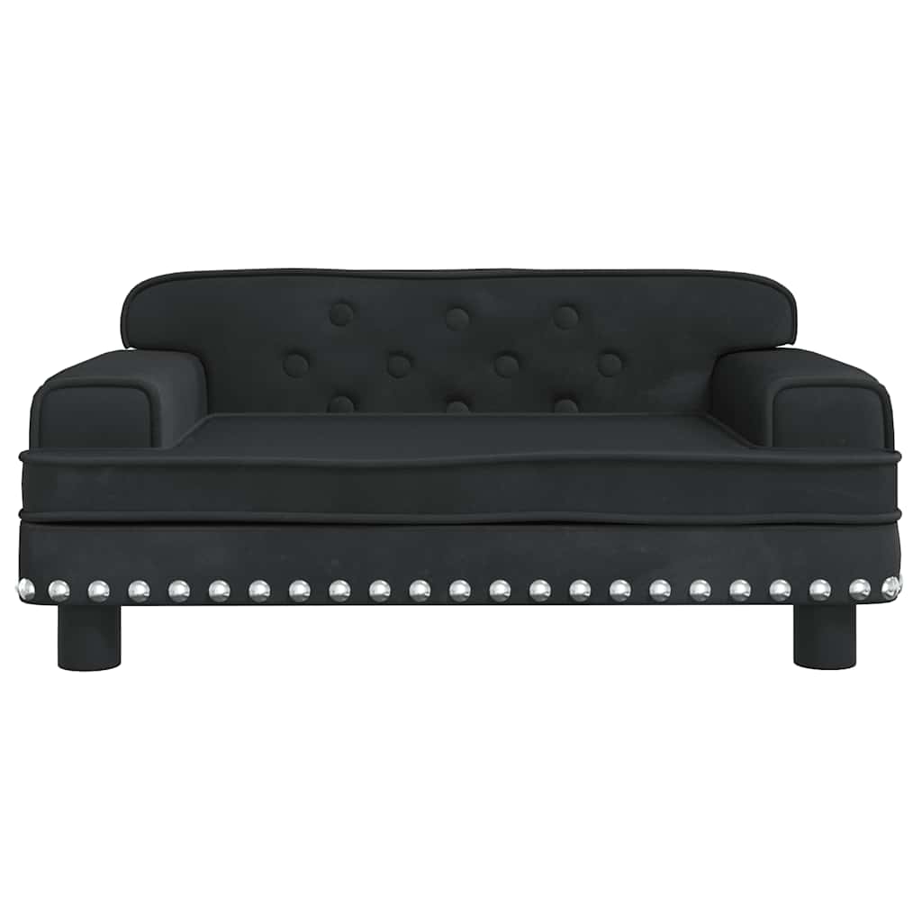Dječja sofa - crna, 70 x 45 x 30 cm, baršun - number 3.