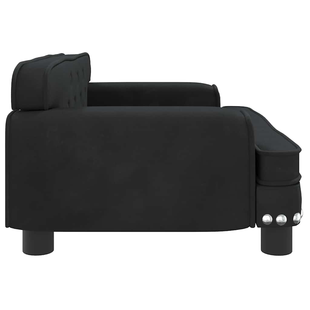 Dječja sofa - crna, 70 x 45 x 30 cm, baršun - number 4.