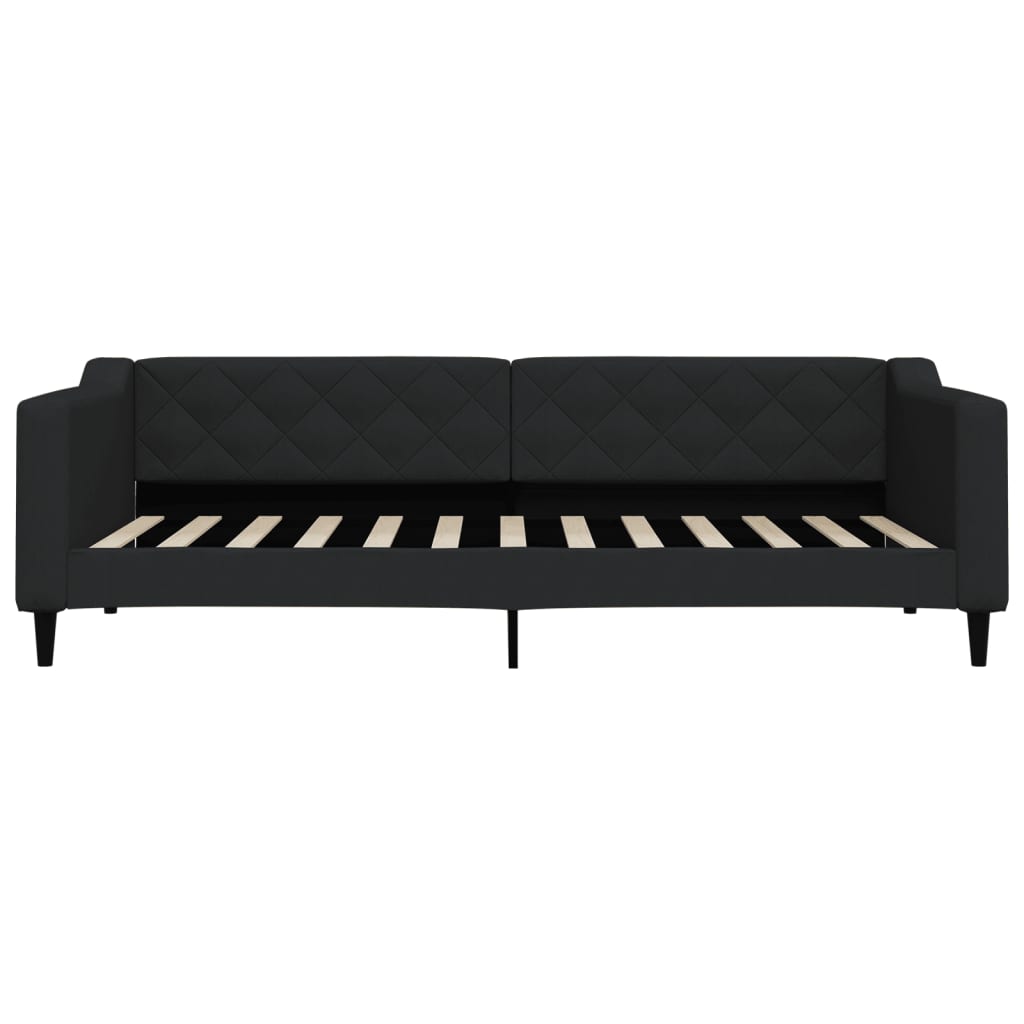 Daybed stoff - svart, 90 x 200 cm, med forlengelse - number 5.