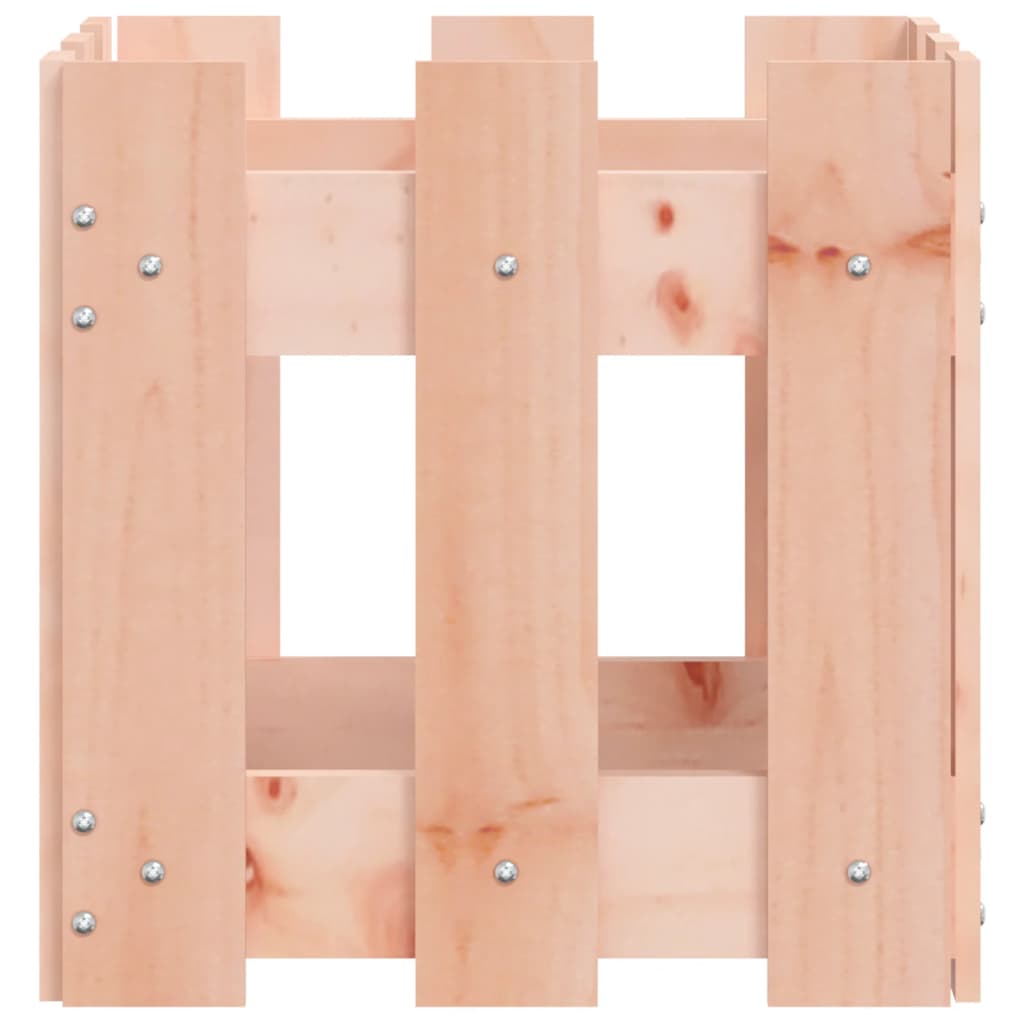 Plantekasse med stakitdesign massiv douglasfyr - douglasgran naturlig, 30 x 30 x 30 cm, 1 - number 5.