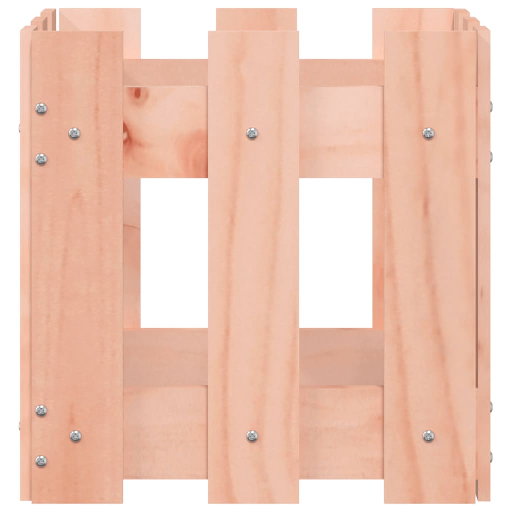 Plantekasse med stakitdesign massiv douglasfyr - douglasgran naturlig, 30 x 30 x 30 cm, 1 - number 6.