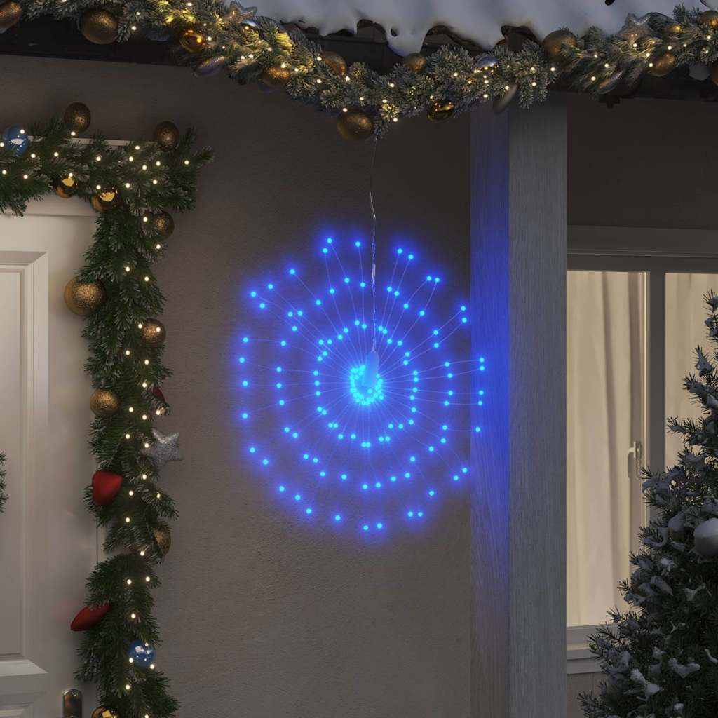 Luminous starburst decoration 140 leds 17 cm cold blue light - blue, 1 - number 1.