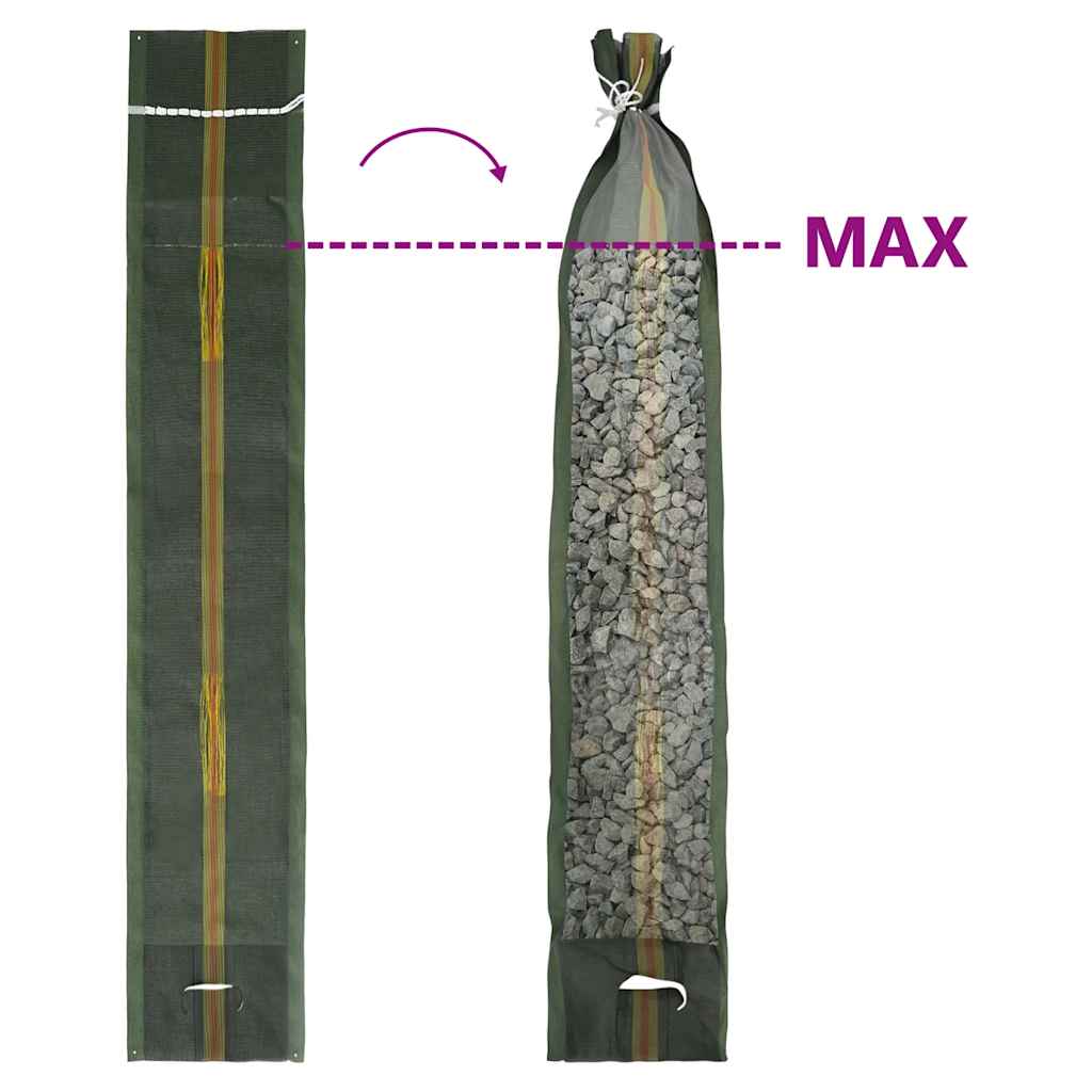 Vreće s pijeskom kom. 103x25 cm hdpe tamno zelena - 25 - number 7.