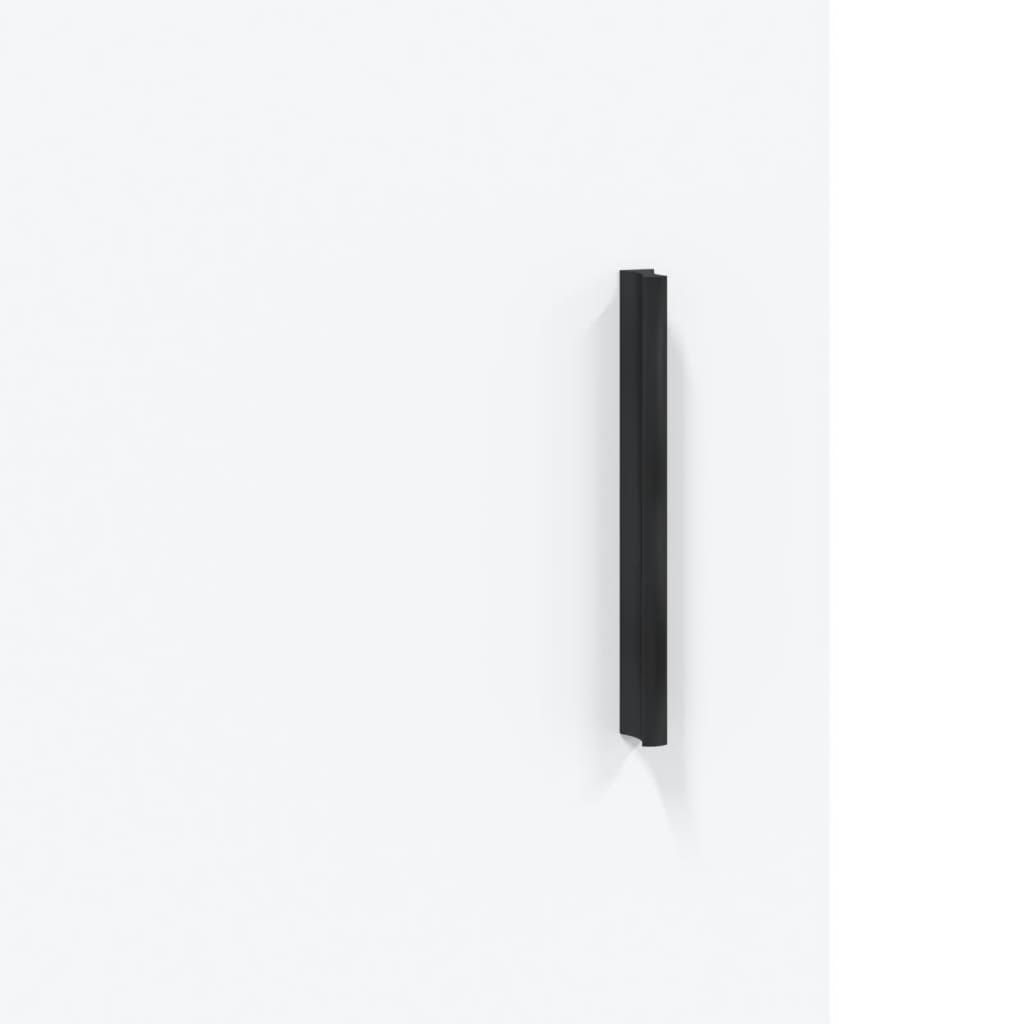 Overskap stk. 69,5x34x90 cm - hvit, 2, rillet sort - number 10.