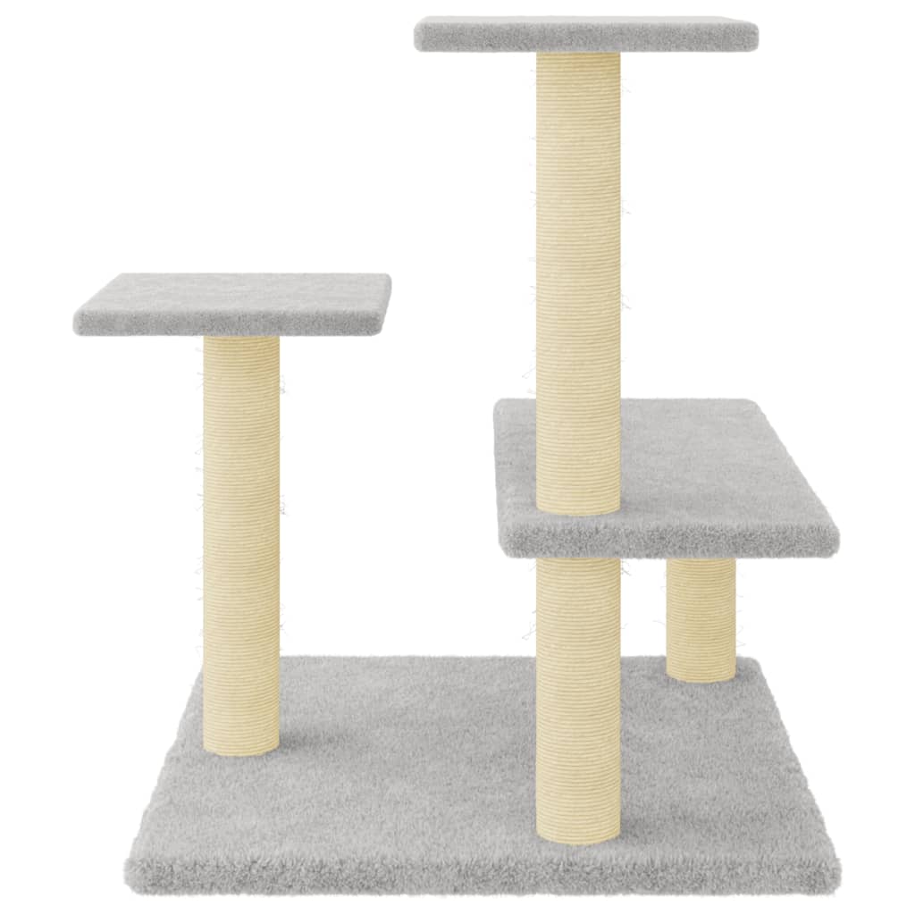 Arbre à chat avec poteaux en sisal 61 cm - gris clair - number 4.