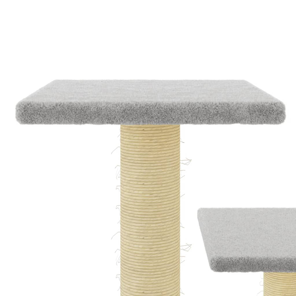 Arbre à chat avec poteaux en sisal 61 cm - gris clair - number 6.