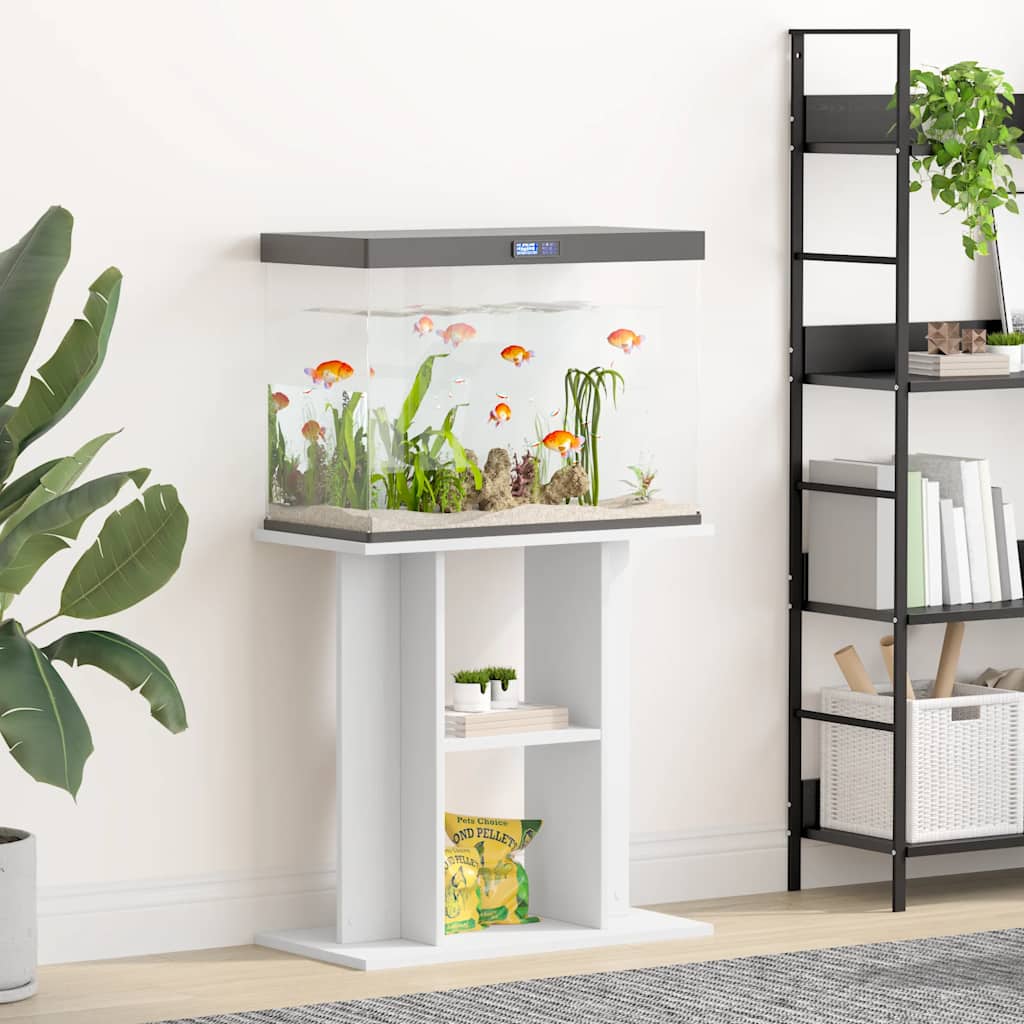 Table d'aquarium en bois composite - blanc, 60 x 30 x 60 cm - number 1.